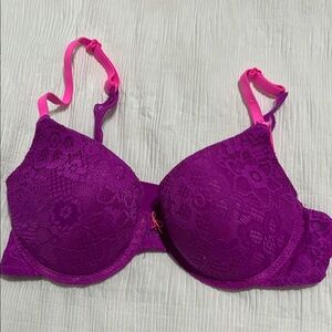 No Boundaries Purple and Pink Underwire Bra with Adjustable Straps